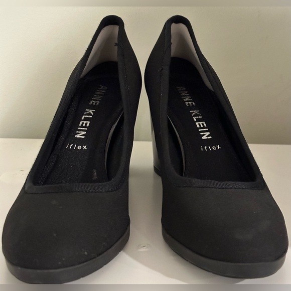 Anne Kline Black Flex Carol Pump  Slip Ons Fabric plush padded insole, Sz 6.5. - Picture 5 of 12